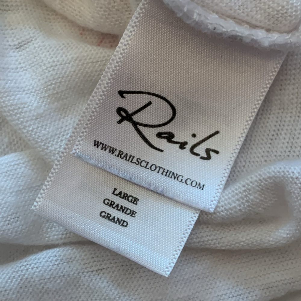 Rails Linen Blend Sheer Lightweight Flamingo T-Sh… - image 6